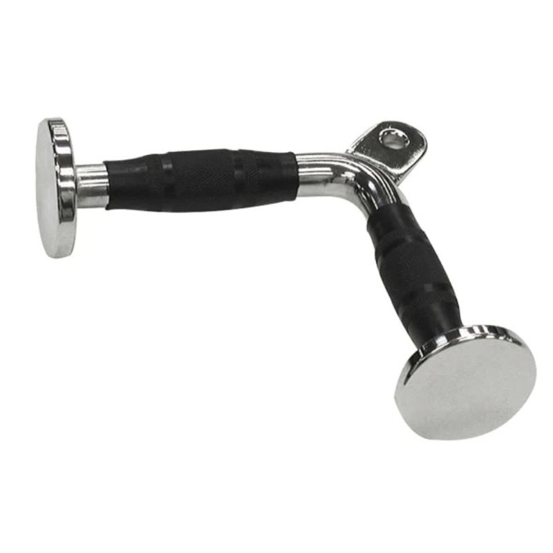 Body-Solid Tools Rubber Grip Tricep Press-Down Bar in Chrome
