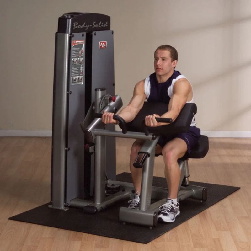 Body-Solid Pro Dual Bicep/Tricep Machine in Silver