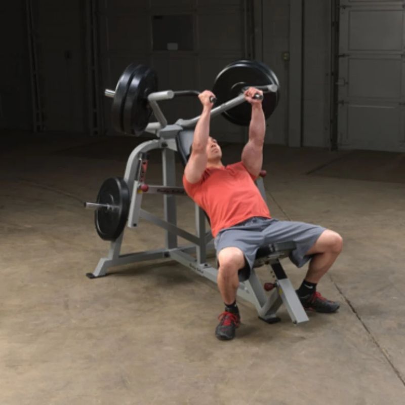Body-Solid Pro Clubline Leverage Incline Bench Press in Silver