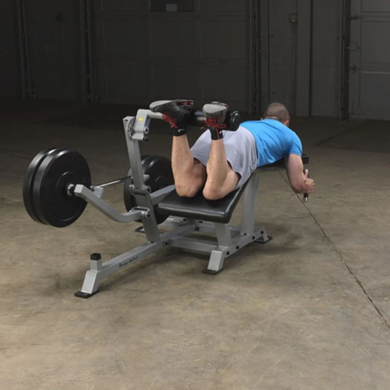 Body-Solid Pro Clubline Leverage Leg Curl in Silver