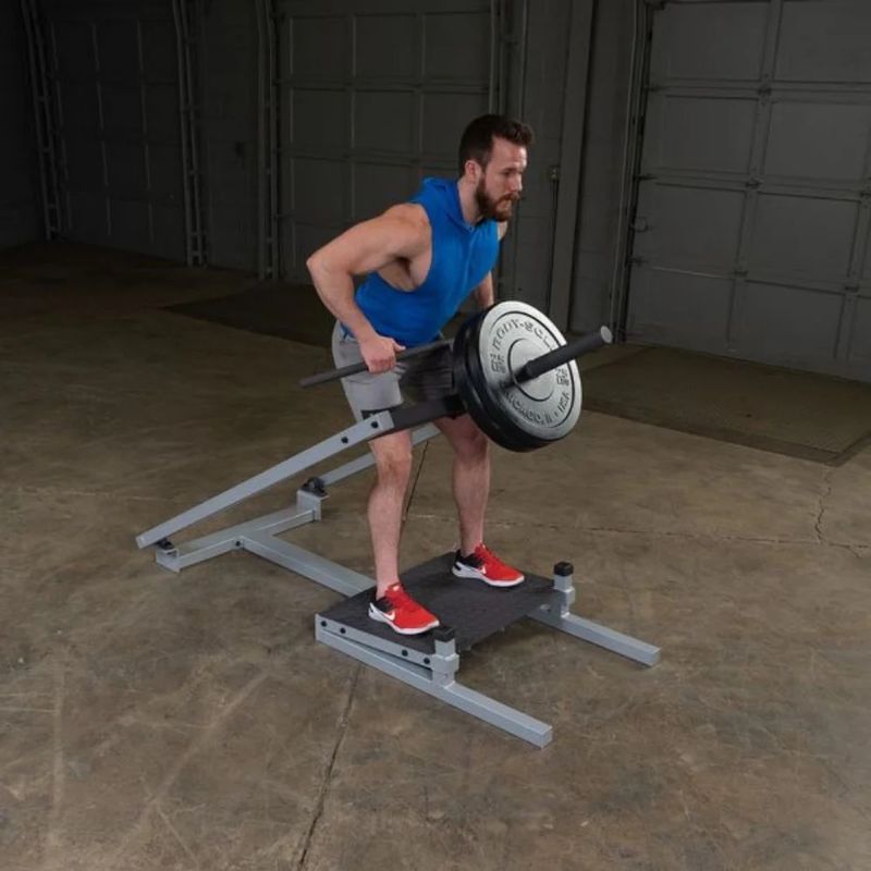 Body-Solid Pro Clubline T-Bar Row Machine in Silver