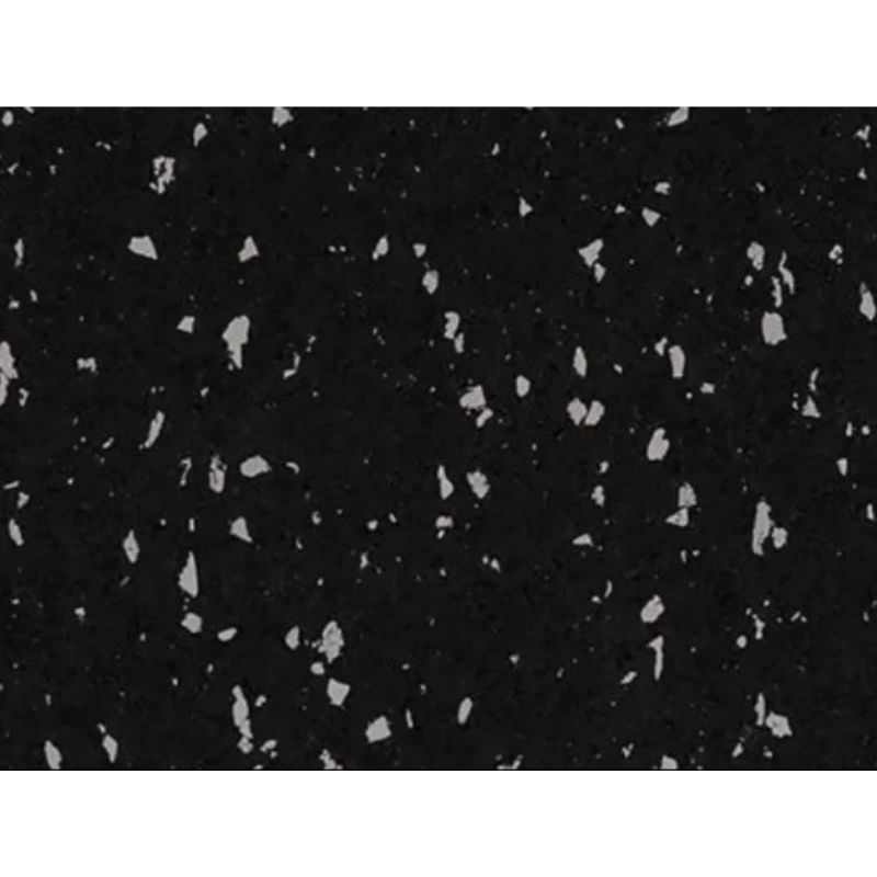 Vortex Strength 8mm Rubber Flooring in Black with Gray Specs