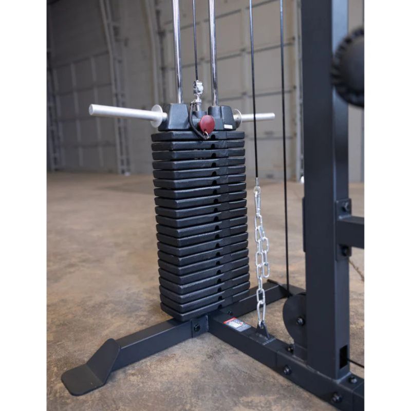 Body-Solid Lat Pulldown/Low Row Machine in Black