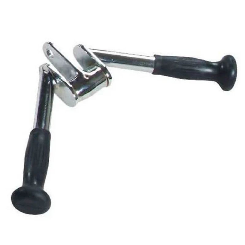 York Barbell Rubber Grip Revolving Triceps Full-Extension Chrome Bar