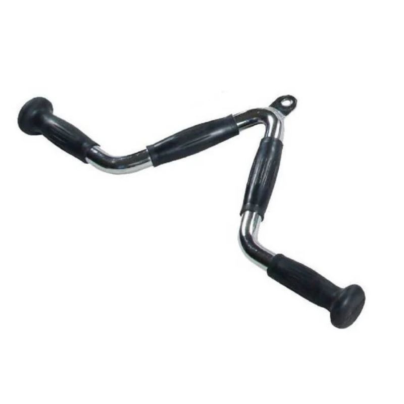 York Barbell Rubber Grip Multi-Purpose 'V' Chrome Bar