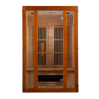 GoldenDesign MX-J206-02S Maxxus "Aspen" Dual Tech 2 person Low EMF FAR Infrared Sauna Canadian Hemlock