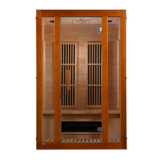 GoldenDesign MX-J206-02S Maxxus "Aspen" Dual Tech 2 person Low EMF FAR Infrared Sauna Canadian Hemlock