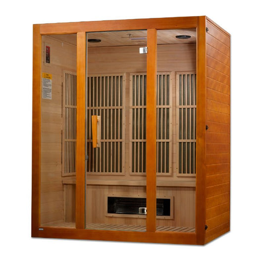 GoldenDesign MX-J306-02S Maxxus "Alpine" Dual Tech 3 person Low EMF FAR Infrared Sauna Canadian Hemlock