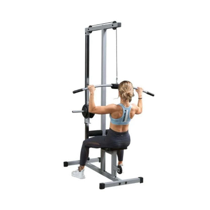 Body-Solid Powerline Lat Pull & Low Row Machine in Silver