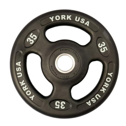 York Barbell "Iso-Grip" Urethane Olympic Plates