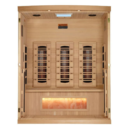 Golden Designs “Reserve Edition” Full Spectrum Canadian Hemlock Sauna with Himalayan Salt Bar