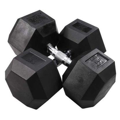 Body-Solid Rubber Hex Dumbbells