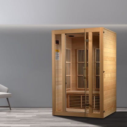 Maxxus "Seattle" 2 person Near Zero EMF FAR Infrared Sauna Canadian Hemlock