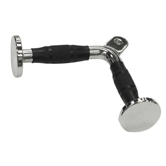 Body-Solid Tools Rubber Grip Tricep Press-Down Bar in Chrome