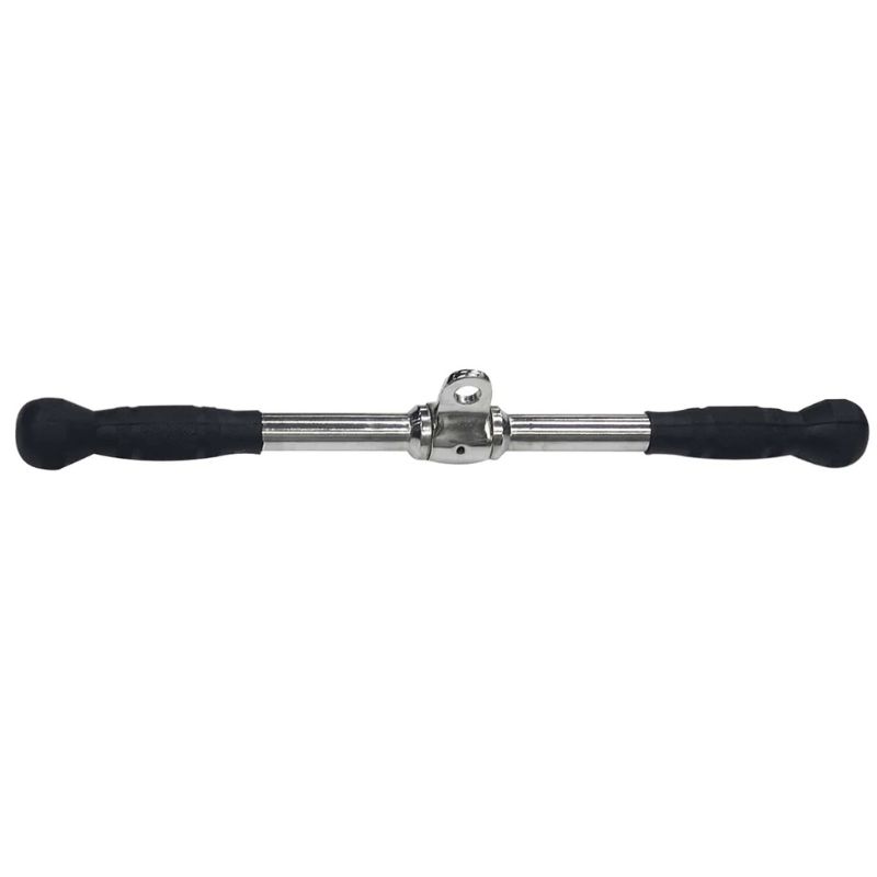 Body-Solid Tools Rubber Grip Revolving Chrome Straight Bar