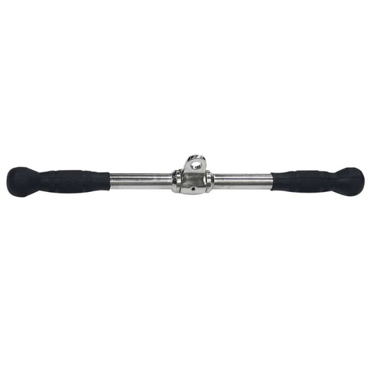 Body-Solid Tools Rubber Grip Revolving Chrome Straight Bar