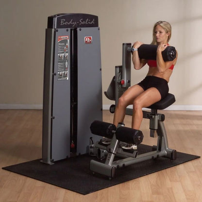 Body-Solid Pro Dual Ab and Back Machine in Silver