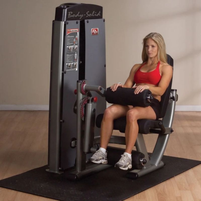 Body-Solid Pro Dual Leg Extension/Leg Curl Machine in Silver