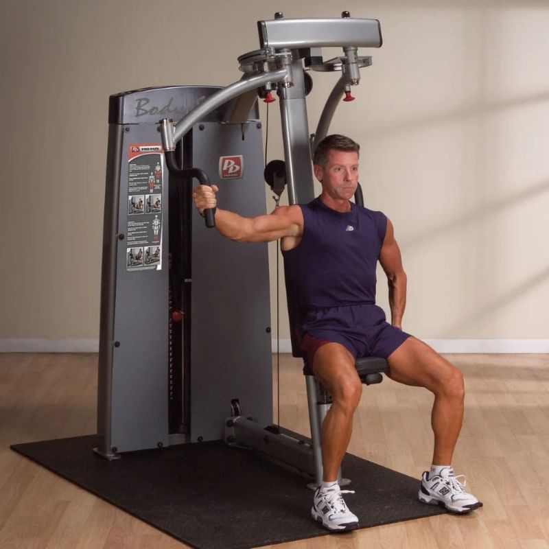 Body-Solid Pro Dual Pec Fly and Rear Delt in Silver