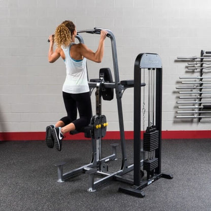 Body-Solid Pro Select Weight Assisted Chin-Dip Machine in Black