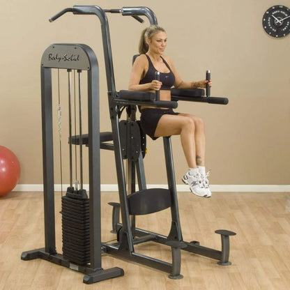 Body-Solid Pro Select Weight Assisted Chin-Dip Machine in Black