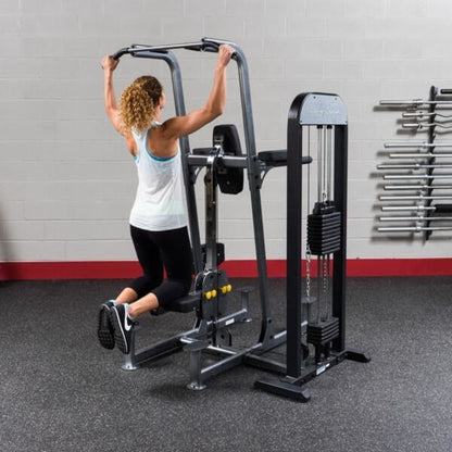Body-Solid Pro Select Weight Assisted Chin-Dip Machine in Black