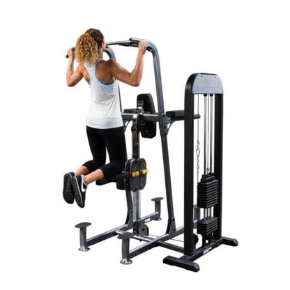 Body-Solid Pro Select Weight Assisted Chin-Dip Machine in Black