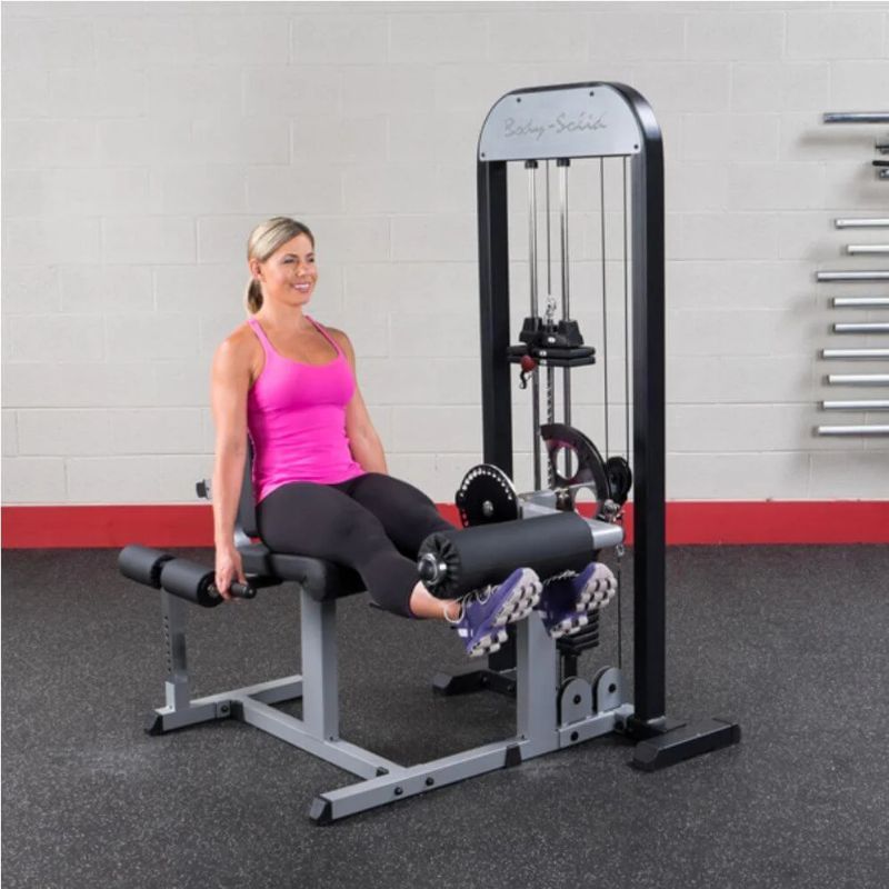 Body-Solid Pro Select Leg Extension Leg Curl Station in Silver