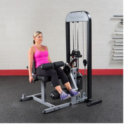 Body-Solid Pro Select Leg Extension Leg Curl Station in Silver