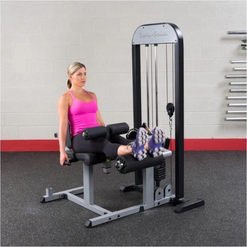 Body-Solid Pro Select Leg Extension Leg Curl Station in Silver