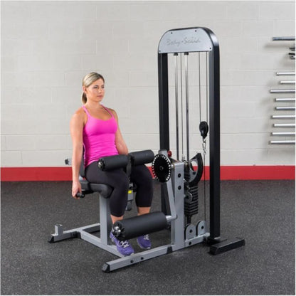 Body-Solid Pro Select Leg Extension Leg Curl Station in Silver