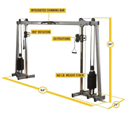 Body-Solid Deluxe Cable Crossover in Silver
