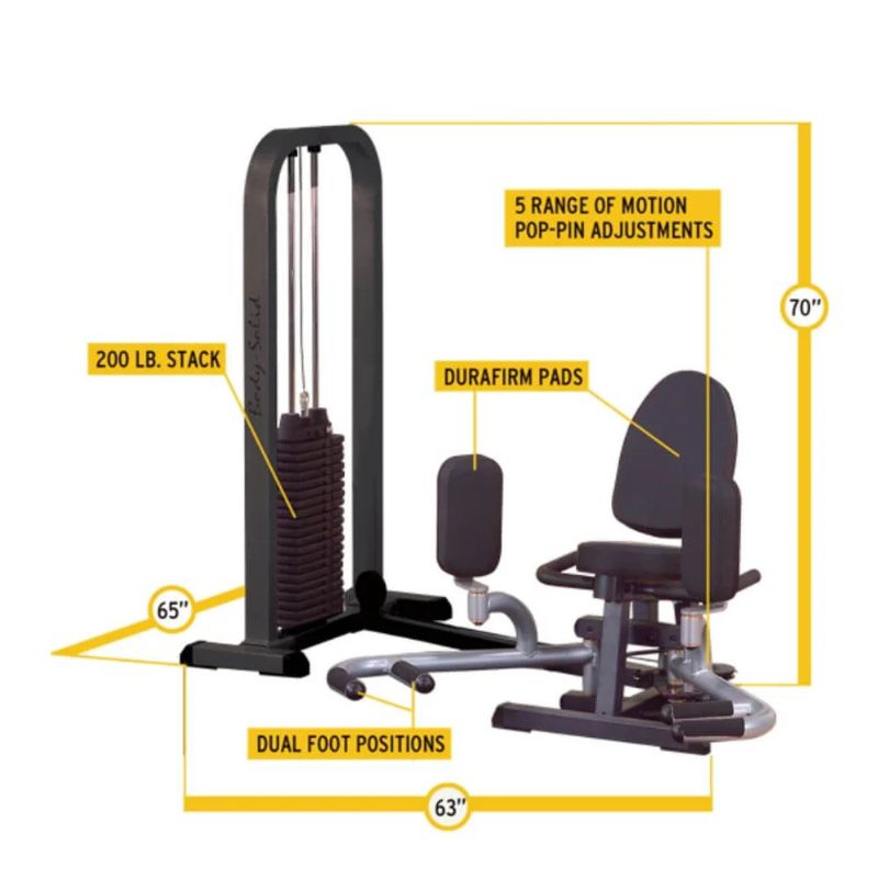 Body-Solid Pro-Select Inner/Outer Thigh Machine in Black