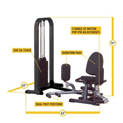 Body-Solid Pro-Select Inner/Outer Thigh Machine in Black