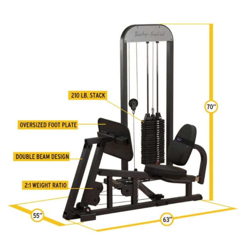 Body-Solid Pro-Select Leg and Calf Press Machine in Black