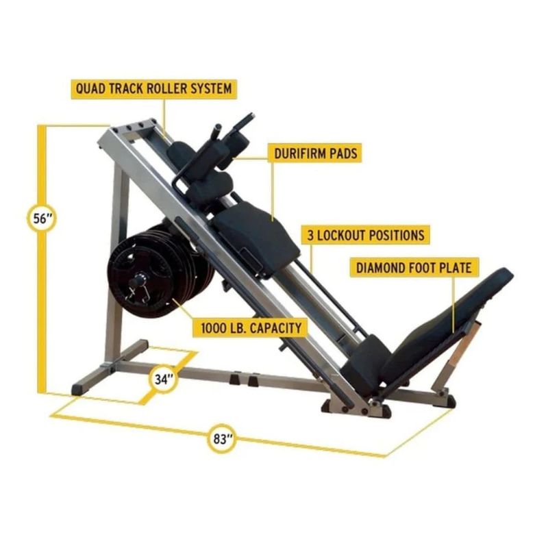 Body-Solid Leg Press & Hack Squat in Silver