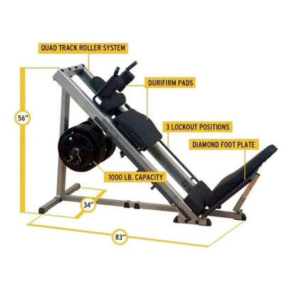 Body-Solid Leg Press & Hack Squat in Silver