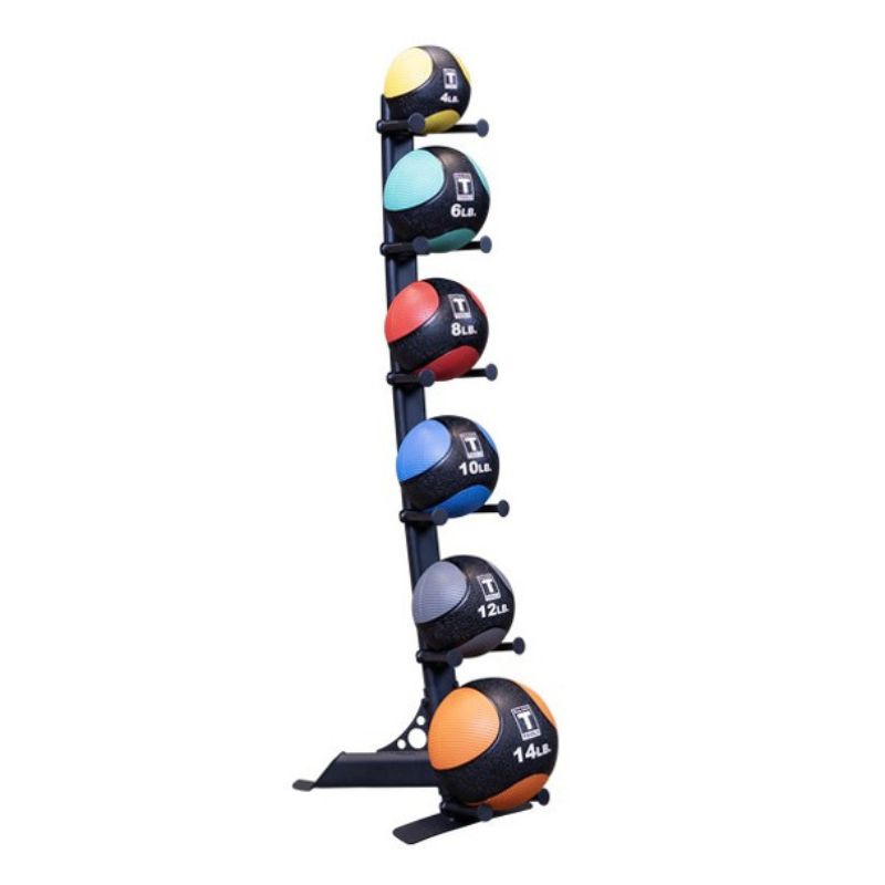 Body-Solid 6-Medicine Ball Rack in Black