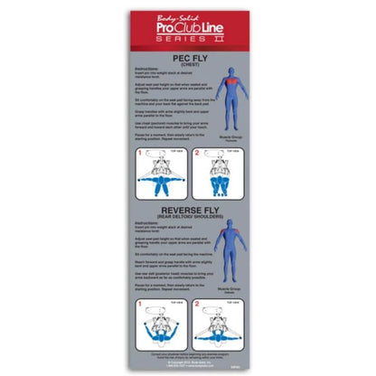 Body-Solid Pro Clubline Series II Pec Deck & Rear Delt in Silver