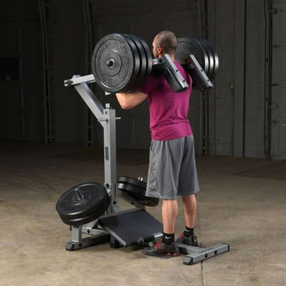 Body-Solid Leverage Squat Calf Machine in Silver