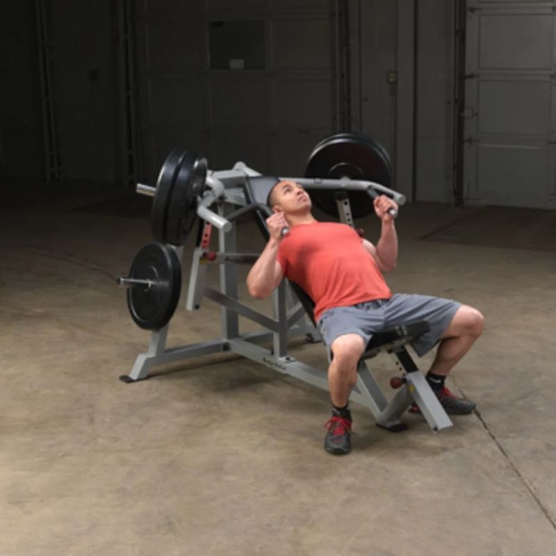 Body-Solid Pro Clubline Leverage Incline Bench Press in Silver