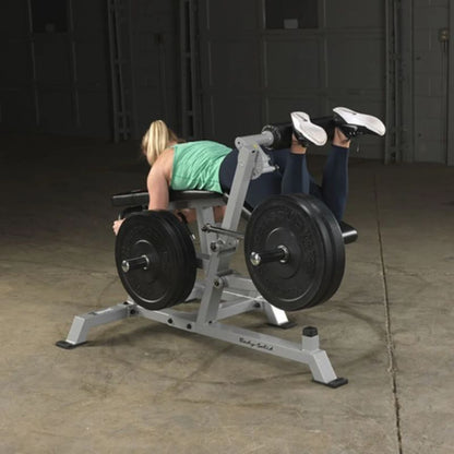 Body-Solid Pro Clubline Leverage Leg Curl in Silver
