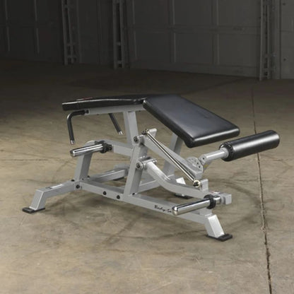 Body-Solid Pro Clubline Leverage Leg Curl in Silver