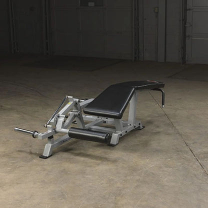 Body-Solid Pro Clubline Leverage Leg Curl in Silver