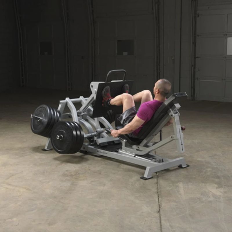 Body-Solid Pro Clubline Leverage Horizontal Leg Press in Silver