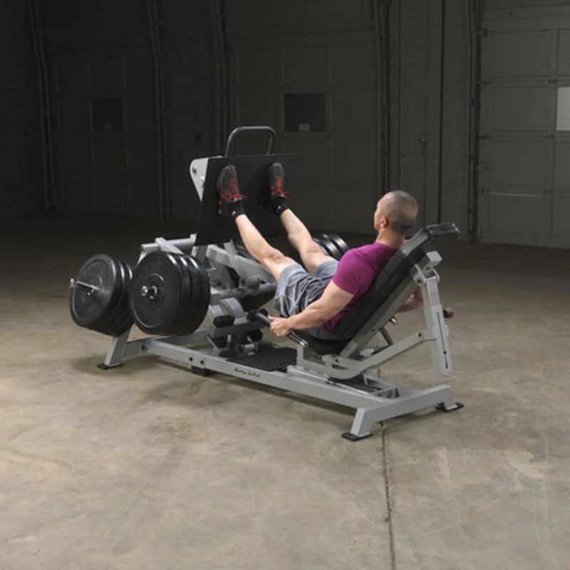 Body-Solid Pro Clubline Leverage Horizontal Leg Press in Silver