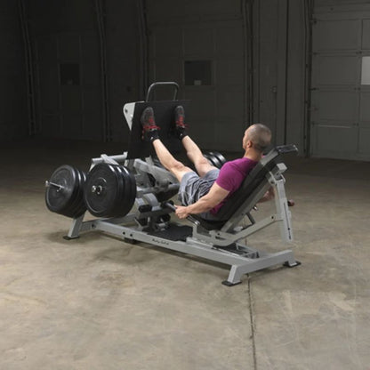 Body-Solid Pro Clubline Leverage Horizontal Leg Press in Silver