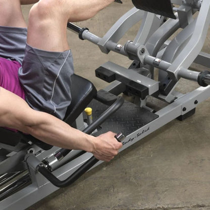 Body-Solid Pro Clubline Leverage Horizontal Leg Press in Silver