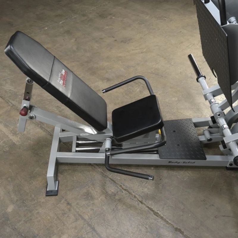 Body-Solid Pro Clubline Leverage Horizontal Leg Press in Silver