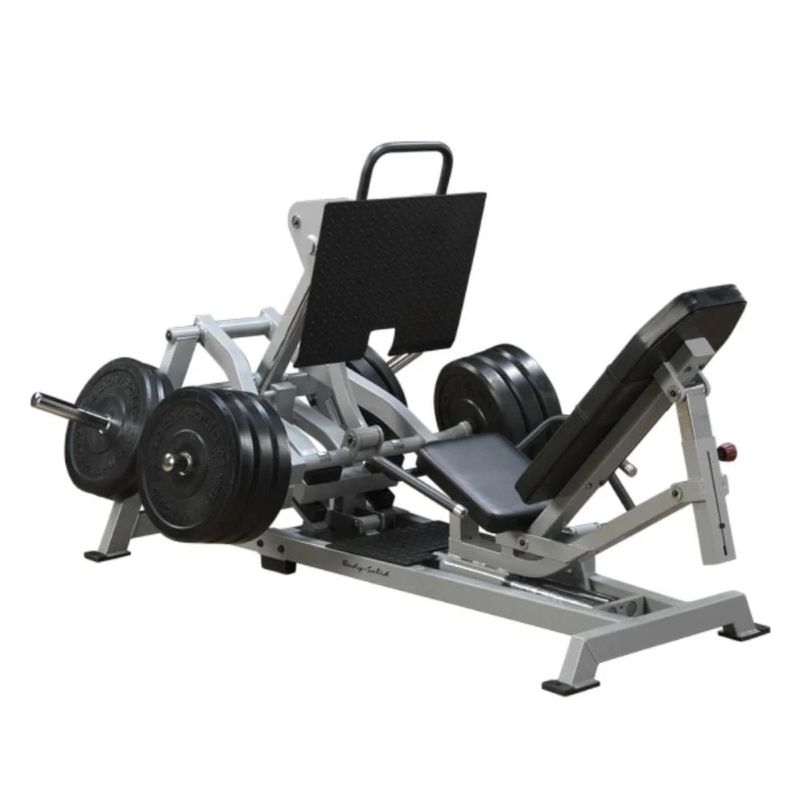 Body-Solid Pro Clubline Leverage Horizontal Leg Press in Silver